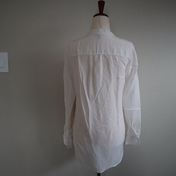 Natalie Busby White Button Down Blouse Size XS - Picture 6 of 7